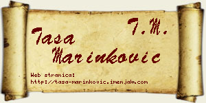 Tasa Marinković vizit kartica